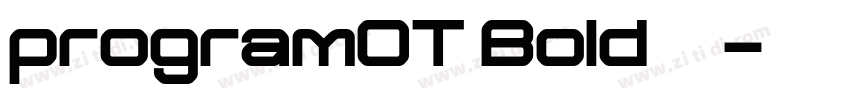 programOT Bold 粗体字体转换